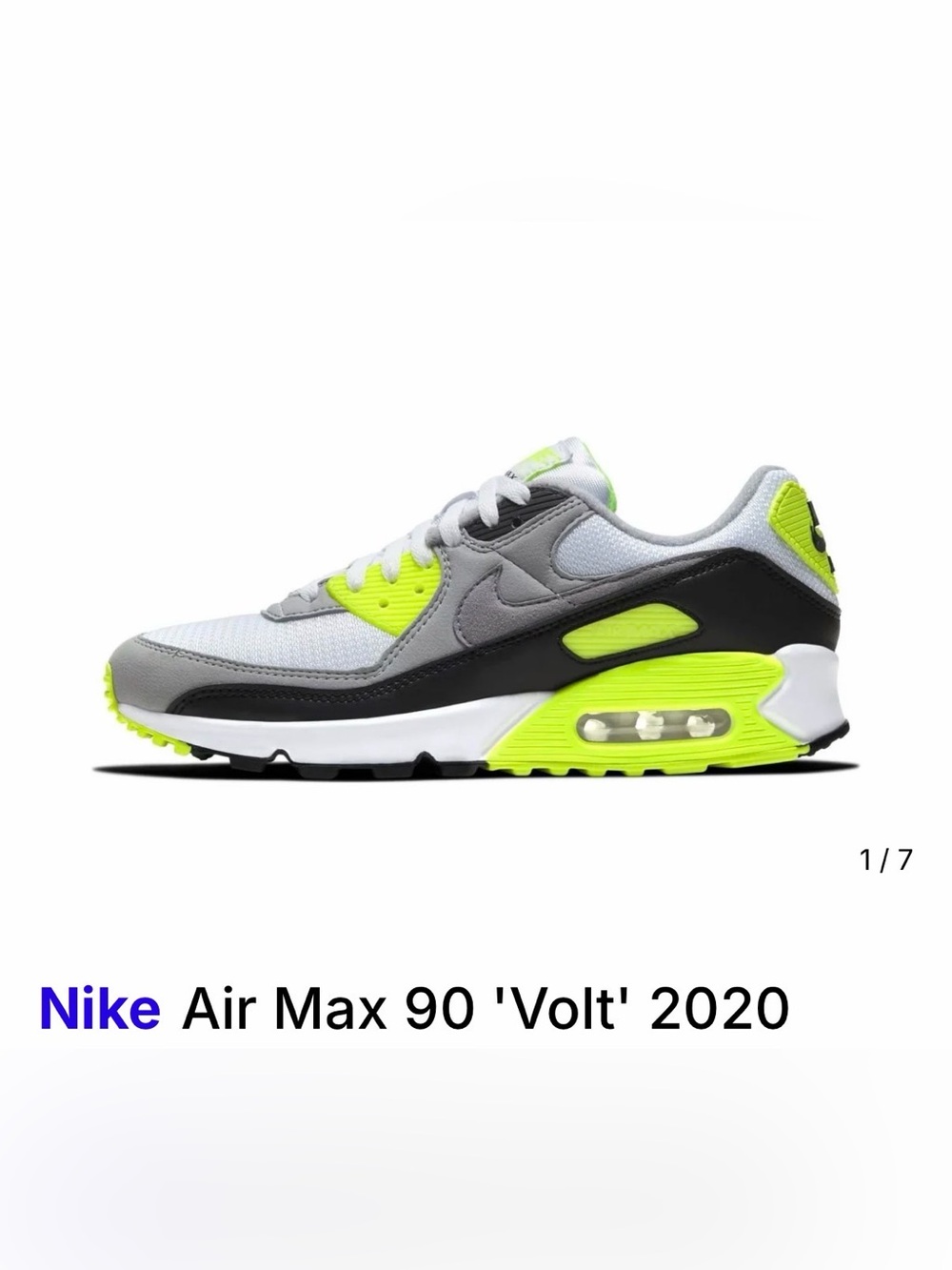 Nike Wonen’s Air Max 90 in Gray and Volt